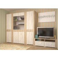 Комод Интерлиния Коламбия КЛ-9 (дуб сонома/дуб белый) - Превью изображения №8 — Интернет-магазин Time-Shop