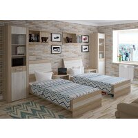 Комод Интерлиния Коламбия КЛ-9 (дуб сонома/дуб белый) - Превью изображения №5 — Интернет-магазин Time-Shop