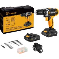 Дрель-шуруповерт Deko Sharker 16V Set 63 083-1041 (с 2-мя АКБ, кейс) - Превью изображения №2 — Интернет-магазин Time-Shop