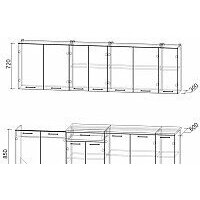Готовая кухня Интерлиния Мила Лайт 2.5 (бетон лайт/бетон портленд/опал светлый) - Превью изображения №4 — Интернет-магазин Time-Shop
