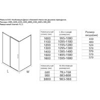 Душевая стенка Aquanet Pleasure Evo 90 AE65-F90-BT (черный анодированный) - Превью изображения №3 — Интернет-магазин Time-Shop