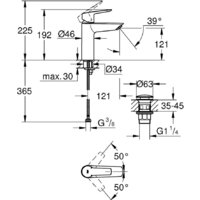 Смеситель Grohe Start M 242042432 - Превью изображения №4 — Интернет-магазин Time-Shop