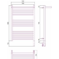Полотенцесушитель Сунержа Богема с полкой 3.0 800х500 МЭМ правый 31-5807-8050 - Превью изображения №4 — Интернет-магазин Time-Shop