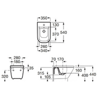 Биде Roca The Gap A357476000 - Превью изображения №2 — Интернет-магазин Time-Shop