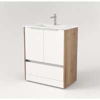  Дабер Тумба под умывальник 017 70 Т17.7.0.21Б (дуб галифакс/белый/ручка белая) - Превью изображения №2 — Интернет-магазин Time-Shop