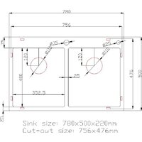 Кухонная мойка Stellar Decor S7850-2S-D (сатин) - Превью изображения №12 — Интернет-магазин Time-Shop
