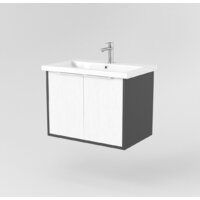  Дабер Тумба под умывальник 018 Cersanit Como 70 Т18.7С.0.20Б (белый древесный/серый/ручка белая) - Превью изображения №2 — Интернет-магазин Time-Shop