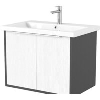 Дабер Тумба под умывальник 018 Cersanit Como 70 Т18.7С.0.20Б (белый древесный/серый/ручка белая)