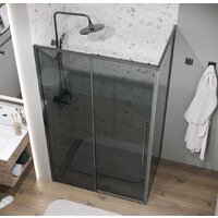 Душевая стенка Grossman Galaxy 80x195 200.K33.01.80.42.10 (графит сатин/стекло тонированное) - Превью изображения №8 — Интернет-магазин Time-Shop