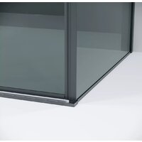 Душевая стенка Grossman Galaxy 80x195 200.K33.01.80.42.10 (графит сатин/стекло тонированное) - Превью изображения №3 — Интернет-магазин Time-Shop
