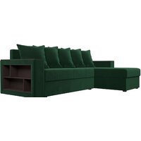 Угловой диван Лига диванов Дубай лайт правый 114150 (велюр зеленый) - Превью изображения №2 — Интернет-магазин Time-Shop