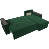 Угловой диван Лига диванов Дубай лайт правый 114150 (велюр зеленый) - Превью изображения №6 — Интернет-магазин Time-Shop