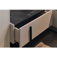 Тумба Ангстрем Милагро спальня МИ-300.10 (Д1, кашемир серый/камень пьетра/черный графит) - Превью изображения №5 — Интернет-магазин Time-Shop