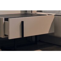 Тумба Ангстрем Милагро спальня МИ-300.10 (Д1, кашемир серый/камень пьетра/черный графит) - Превью изображения №6 — Интернет-магазин Time-Shop