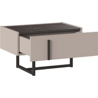 Тумба Ангстрем Милагро спальня МИ-300.10 (Д1, кашемир серый/камень пьетра/черный графит) - Превью изображения №2 — Интернет-магазин Time-Shop