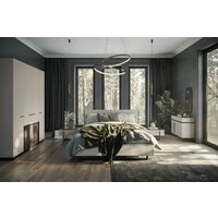 Тумба Ангстрем Милагро спальня МИ-300.10 (Д1, кашемир серый/камень пьетра/черный графит) - Превью изображения №3 — Интернет-магазин Time-Shop