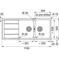 Кухонная мойка Franke Centro CNG 621-116 114.0710.229 (кофе) - Превью изображения №2 — Интернет-магазин Time-Shop
