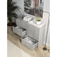 Комод Горизонт Нео 1050 6 ящиков (бетон) - Превью изображения №6 — Интернет-магазин Time-Shop