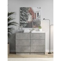 Комод Горизонт Нео 1050 6 ящиков (бетон) - Превью изображения №2 — Интернет-магазин Time-Shop