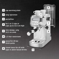 Рожковая кофеварка CASO EspressoGourmet Crema - Превью изображения №4 — Интернет-магазин Time-Shop