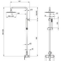 Душевая система  Deante Oregano Square NAC 01SM - Превью изображения №2 — Интернет-магазин Time-Shop