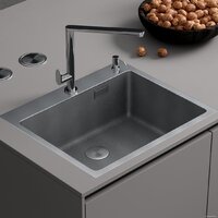 Кухонная мойка Roxen Snake 560220-60-S сатин/текстурная поверхность (с коландером и дозатором) - Превью изображения №2 — Интернет-магазин Time-Shop