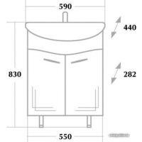  Onika Тумба под умывальник Лада 60.11 (белый) [106002] - Превью изображения №4 — Интернет-магазин Time-Shop