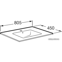 Умывальник Roca Debba (Victoria-N) 80.5x45 [32799C000] - Превью изображения №7 — Интернет-магазин Time-Shop