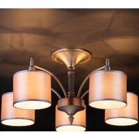 Припотолочная люстра Евросвет 60080/5 (никель) - Превью изображения №3 — Интернет-магазин Time-Shop