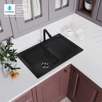 Кухонная мойка Polygran Alto 780 (черный) - Превью изображения №14 — Интернет-магазин Time-Shop