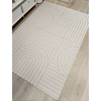 Ковер для жилой комнаты Radjab Carpet Сканди Сизаль Прямоугольник 10946A 12200RK (2x2.9, Krem/Krem) - Превью изображения №3 — Интернет-магазин Time-Shop