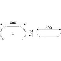 Умывальник CeramaLux N9026A - Превью изображения №2 — Интернет-магазин Time-Shop