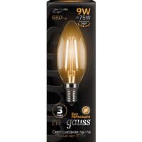 Светодиодная лампочка Gauss Filament Candle E14 9 Вт 2700 К 103801109 - Превью изображения №2 — Интернет-магазин Time-Shop