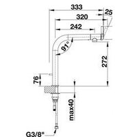 Смеситель Blanco Vonda Control (нержавеющая сталь) - Превью изображения №3 — Интернет-магазин Time-Shop
