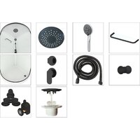 Душевая кабина Domani-Spa Simple 99 90x90 DS01Sm99LBT00.Gt-V1.2-Black - Превью изображения №5 — Интернет-магазин Time-Shop