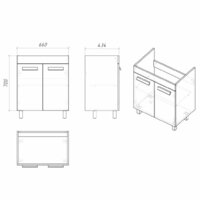  Grossman Тумба под умывальник Нео 70 107013 - Превью изображения №7 — Интернет-магазин Time-Shop