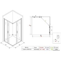 Душевой уголок Roxen Caspia 55060-90B 90х90 - Превью изображения №15 — Интернет-магазин Time-Shop