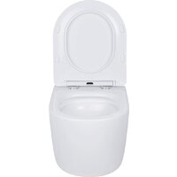 Унитаз подвесной Roxen Antares 530185-01 в комплекте с инсталляцией StounFix Dual Fresh 6 в 1 966181 (кнопка: бежевый) - Превью изображения №8 — Интернет-магазин Time-Shop