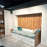 Кровать-тахта Трия Порто ТД-393.12.01 80x200 (яблоня беллуно/белый софт) - Превью изображения №5 — Интернет-магазин Time-Shop