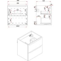  ЗОВ Тумба под умывальник Дион 100 D100LWP0M9003MKV5-LDSPW (белый матовый) - Превью изображения №14 — Интернет-магазин Time-Shop