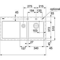 Кухонная мойка Franke Mythos MTK 651-100 (жемчужный серый, чаша слева) - Превью изображения №2 — Интернет-магазин Time-Shop