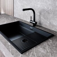 Кухонная мойка Globalo Miralio 80.1 Black/BL Mat - Превью изображения №6 — Интернет-магазин Time-Shop
