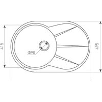 Кухонная мойка Zigmund & Shtain Kreis OV 770 B (молодое шампанское) - Превью изображения №3 — Интернет-магазин Time-Shop