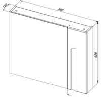  АВН Шкаф с зеркалом Ливорно 80 33.16 - Превью изображения №5 — Интернет-магазин Time-Shop