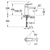 Смеситель Grohe Eurosmart Cosmopolitan 23327000 (хром) - Превью изображения №2 — Интернет-магазин Time-Shop