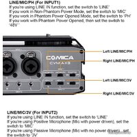 Накамерный аудиомикшер Comica CVM-AX3 - Превью изображения №2 — Интернет-магазин Time-Shop