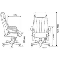 Офисное кресло Бюрократ T-9922WALNUT/BLACK (черный) - Превью изображения №5 — Интернет-магазин Time-Shop