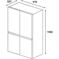 Четырёхдверный холодильник Berg CZW190NBM23 - Превью изображения №15 — Интернет-магазин Time-Shop