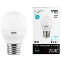 Gauss Elementary E27 8Вт 4100K [53228]