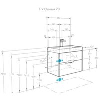  Акватон Тумба под умывальник Оливия 70 1A254301OL010 - Превью изображения №5 — Интернет-магазин Time-Shop